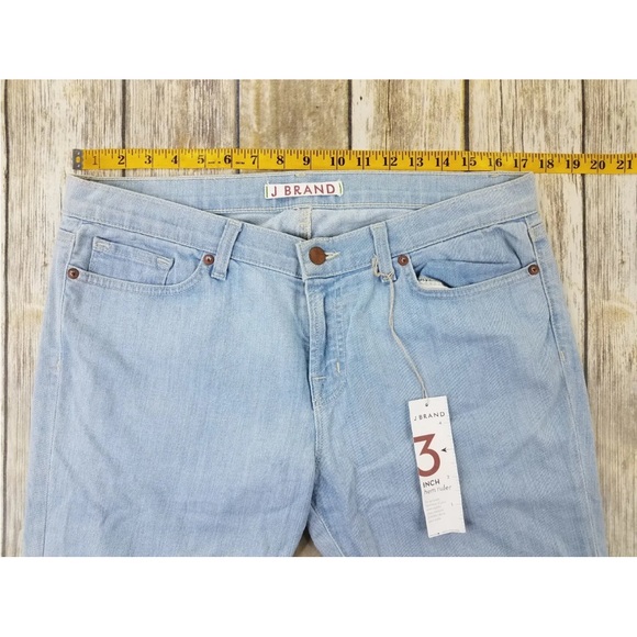 J Brand Seven Eights Jean Slim Fit Low Rise Womens Size 32X28 Light Wash Blue - Picture 10 of 13